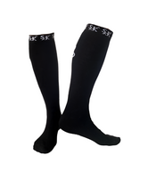 Load image into Gallery viewer, Black Performance Polo Sock